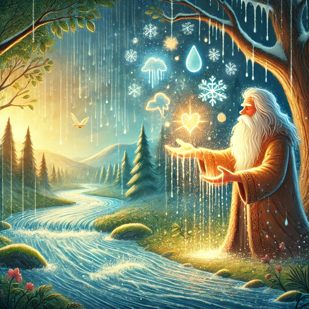 Mountains and rivers glowing with light